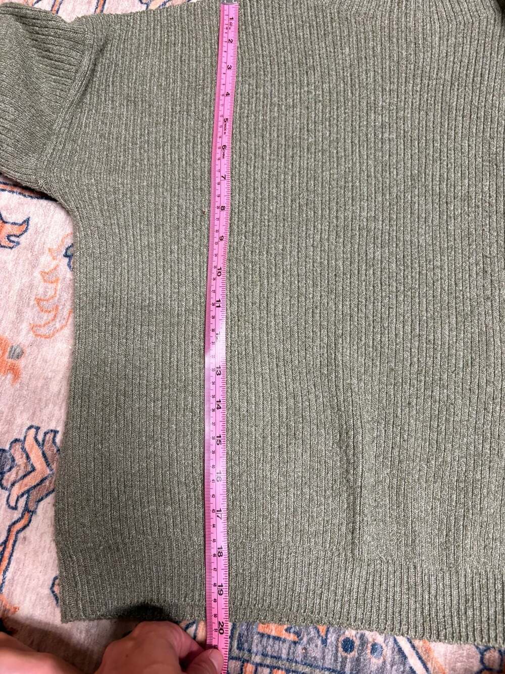 Pinque Green Ribbed Knit Sweater Medium - Picture 6 of 8